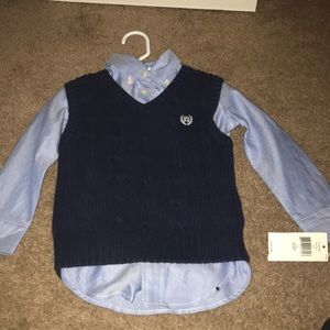 Chaps brand new vest and shirt 3T
